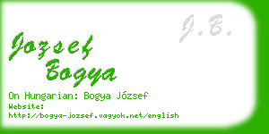 jozsef bogya business card