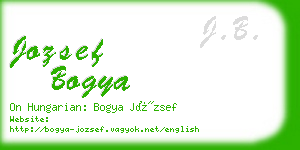 jozsef bogya business card